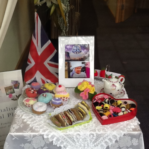 Queens Official Birthday “Knitted Tea Party” at Lodge Brothers Molesey
