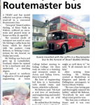 Bus Enthusiast Stuart Geddes Makes Final Journey in Routemaster Bus Bus Enthusiast Stuart Geddes Makes Final Journey in Routemaster Bus