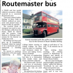 Bus Enthusiast Stuart Geddes Makes Final Journey in Routemaster Bus