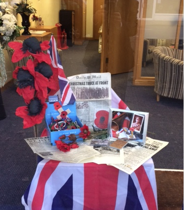 Remembrance Day Window Display at Molesey Branch Remembrance Day Window Display at Molesey Branch