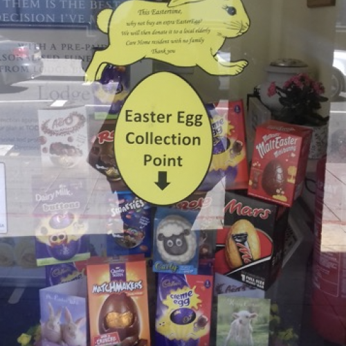 Lodge Brothers Yiewsley Collect Easter Eggs for the Elderly