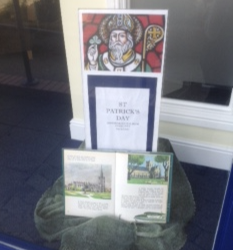 St Patricks Day Window at Lightwater St Patricks Day Window at Lightwater