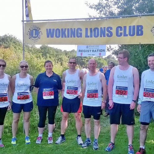 Team Lodge Run 10K in the Woking Lions Charity Run