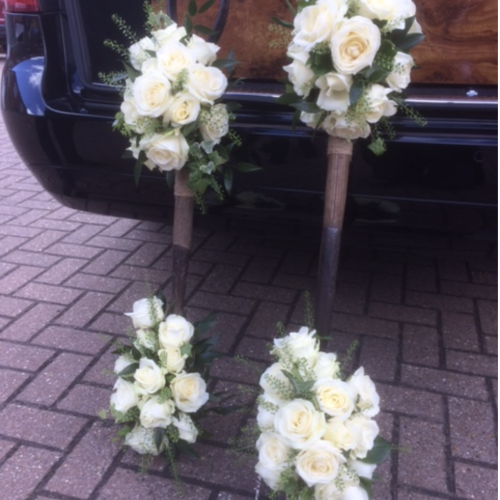 Quirky and Bespoke Floral Display at Lodge Brothers Sunningdale