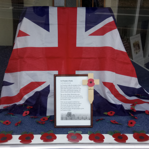 Flanders Field, Flags & Poppies at Addlestone Branch