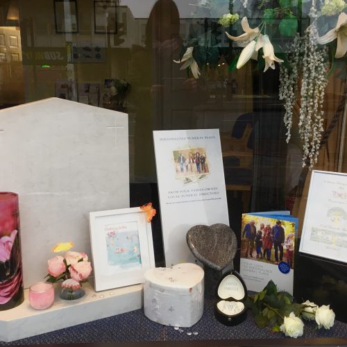 Mothers Day Window Display at Hanworth Branch