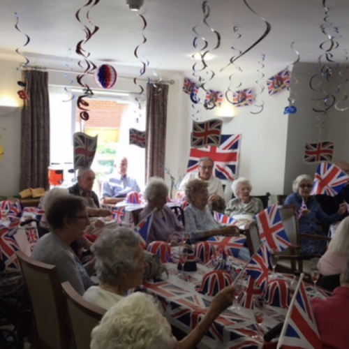 Royal Wedding Party at Queen Elizabeth Care Home