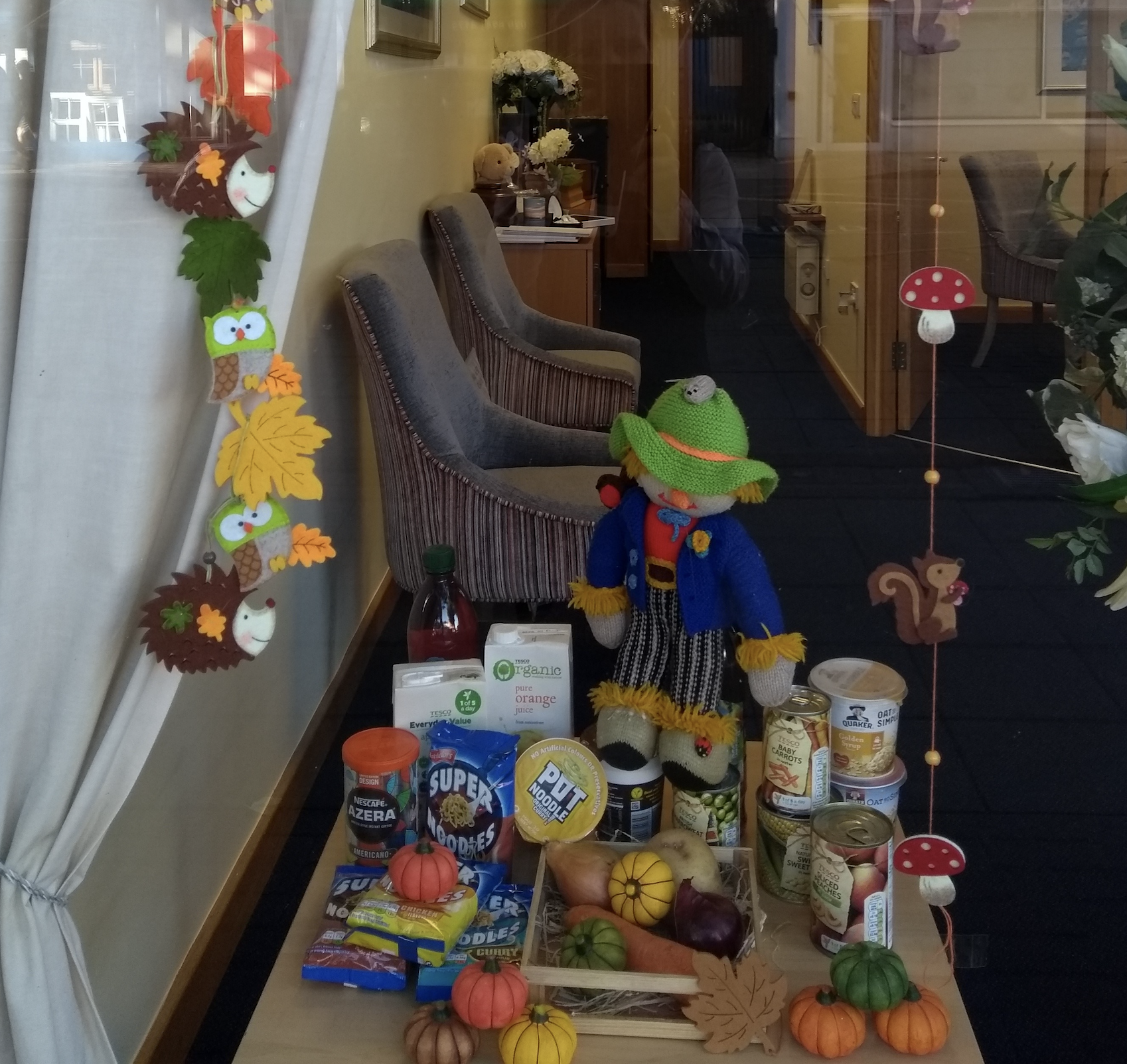 Harvest Festival Window Display at Molesey Branch Harvest Festival Window Display at Molesey Branch
