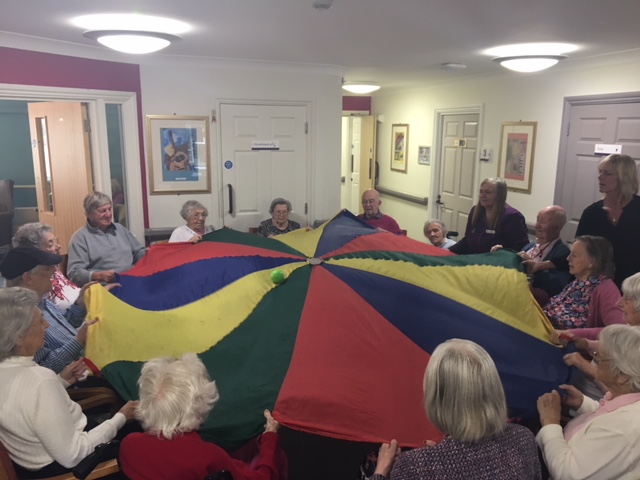 Parachute Fun at Thames Side Care Home