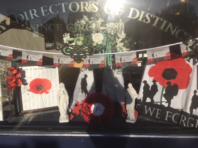 Armistice Day Window Display at Northolt Branch