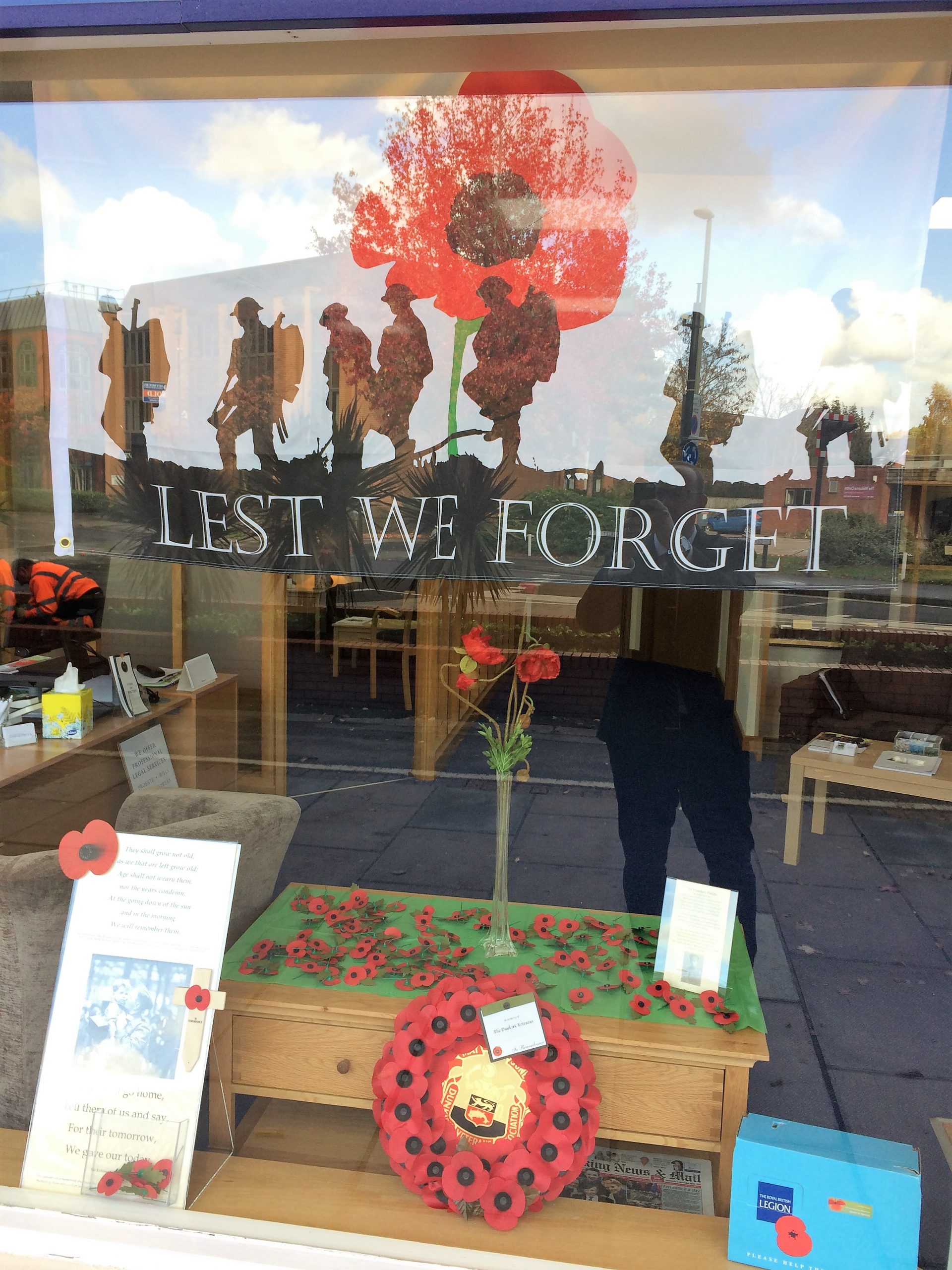 Remembrance Window Display – Woking Branch