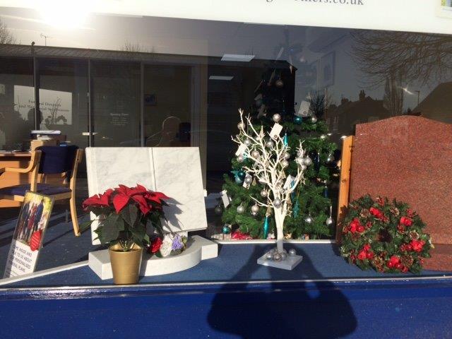 Bedfont Branch Christmas Window Display