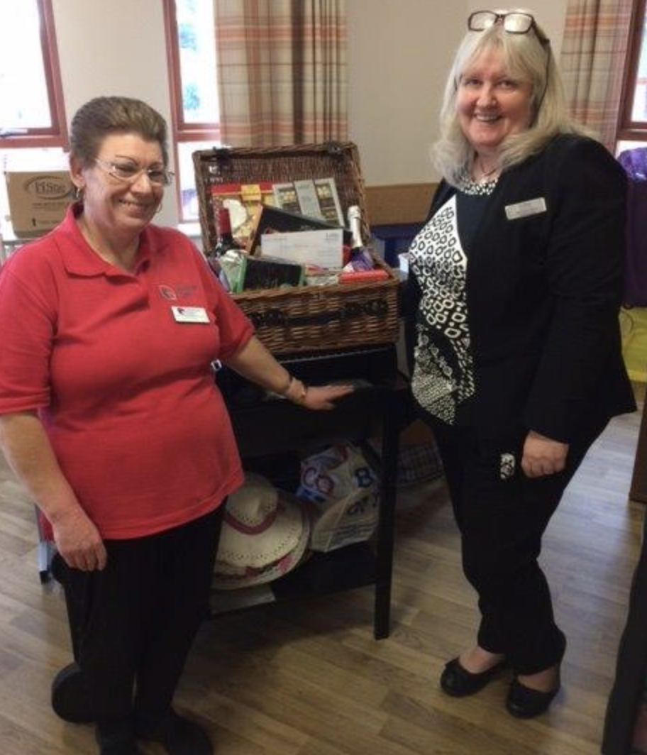 Lodge Brothers Donate Hamper for The Grange Nursing Home Christmas Fair Lodge Brothers Donate Hamper for The Grange Nursing Home Christmas Fair
