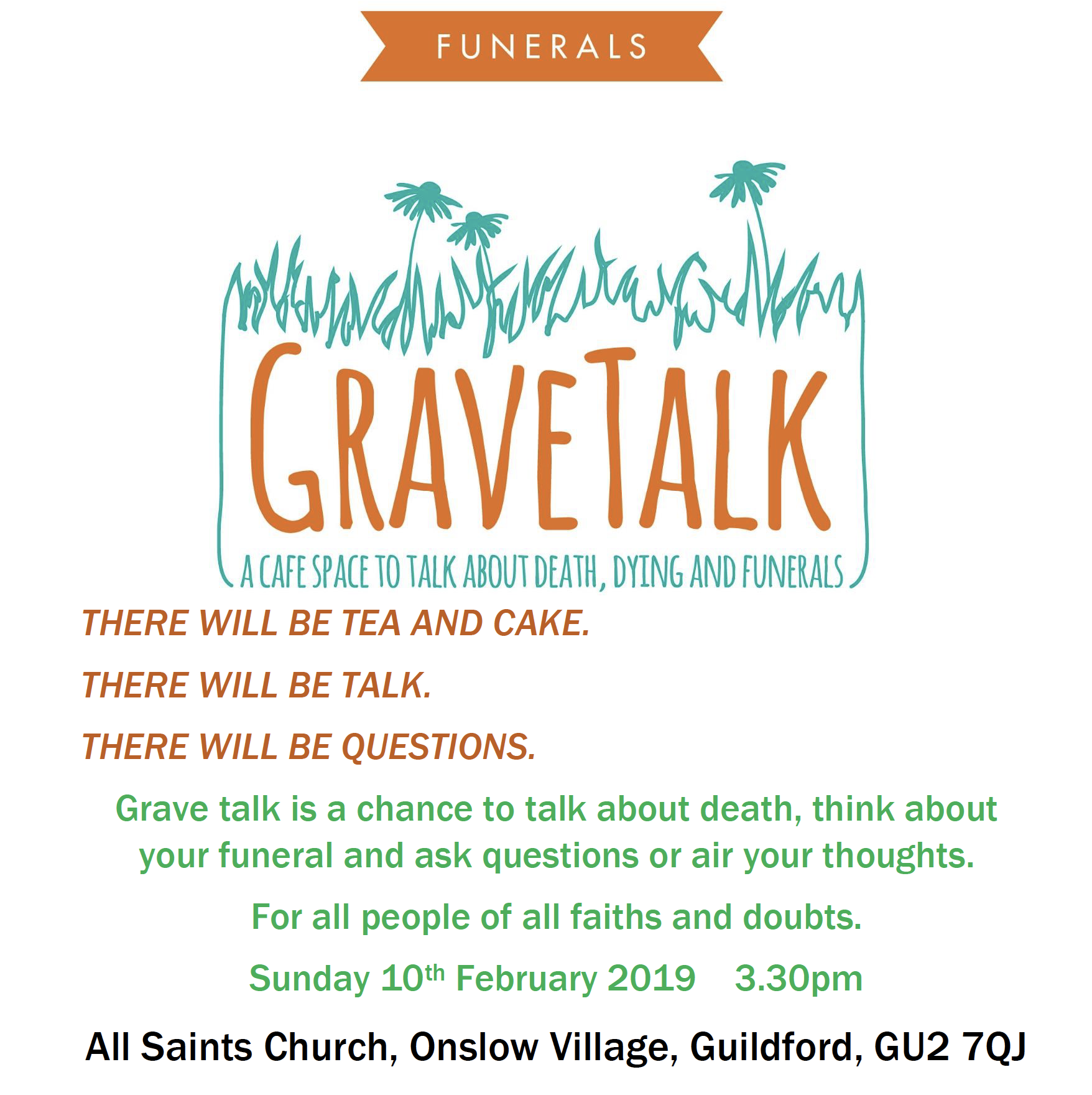 ‘Grave Talk’ at All Saints Church, Onslow Village Sunday 10th Feb 3.30pm