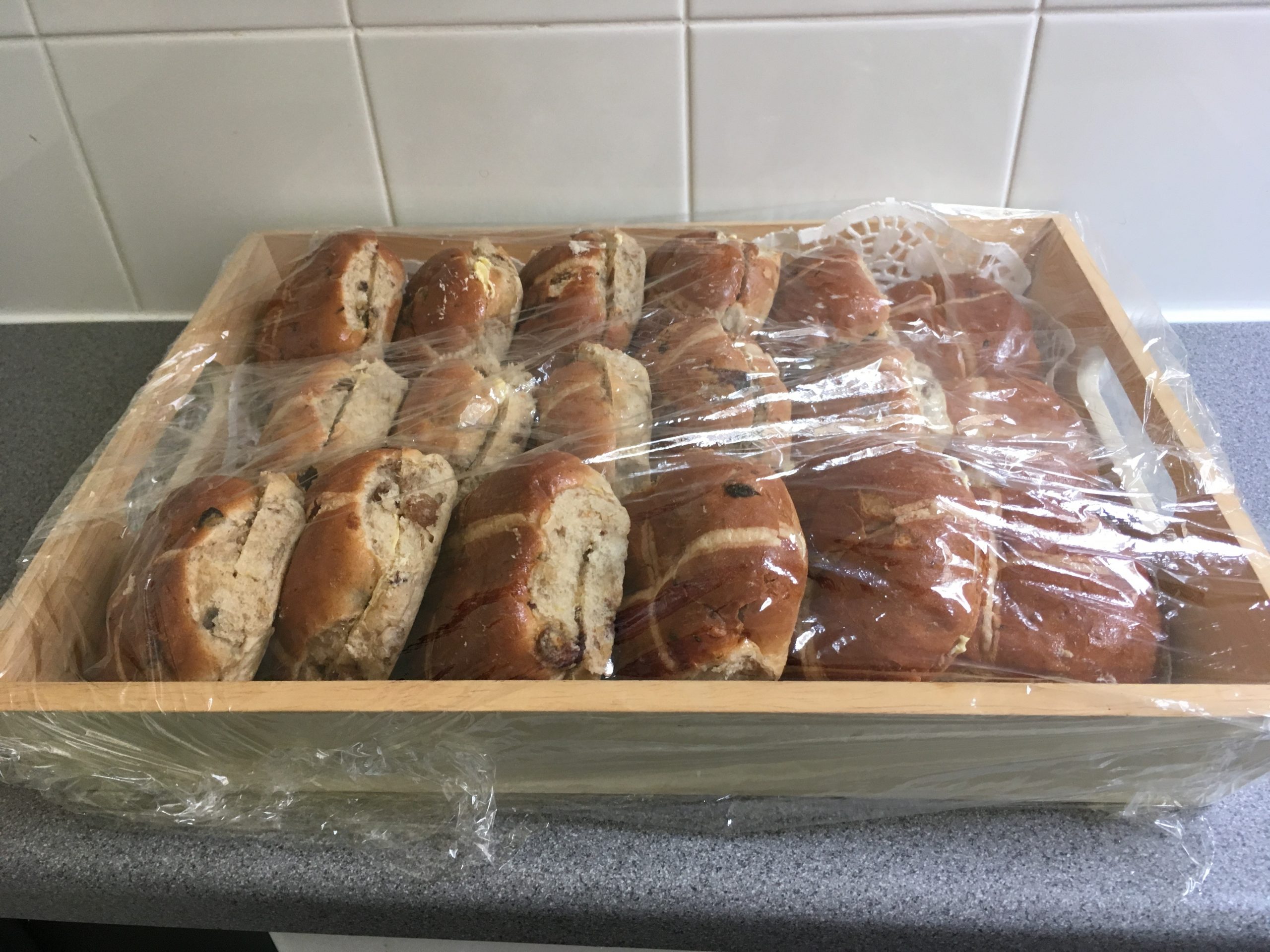 Hot Cross Buns Shared with St David’s Care Home