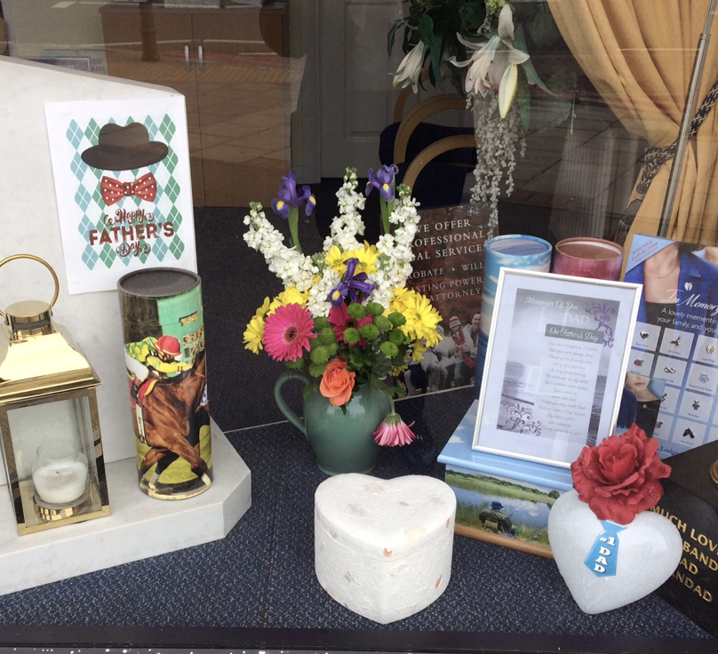 Fathers’ Day Window Display at Hanworth Branch