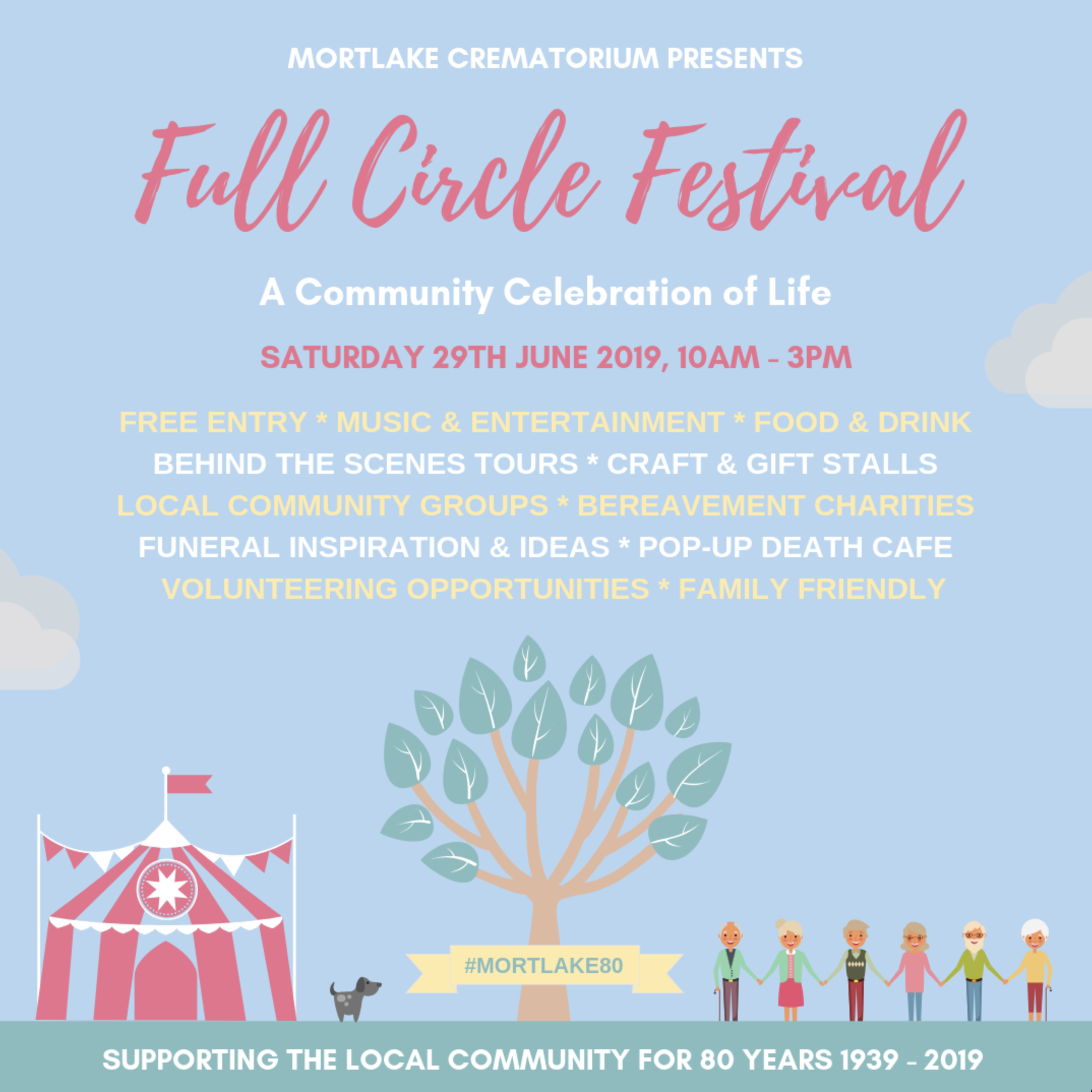 ‘Full Circle Festival’ at Mortlake Crematorium Saturday 29th June