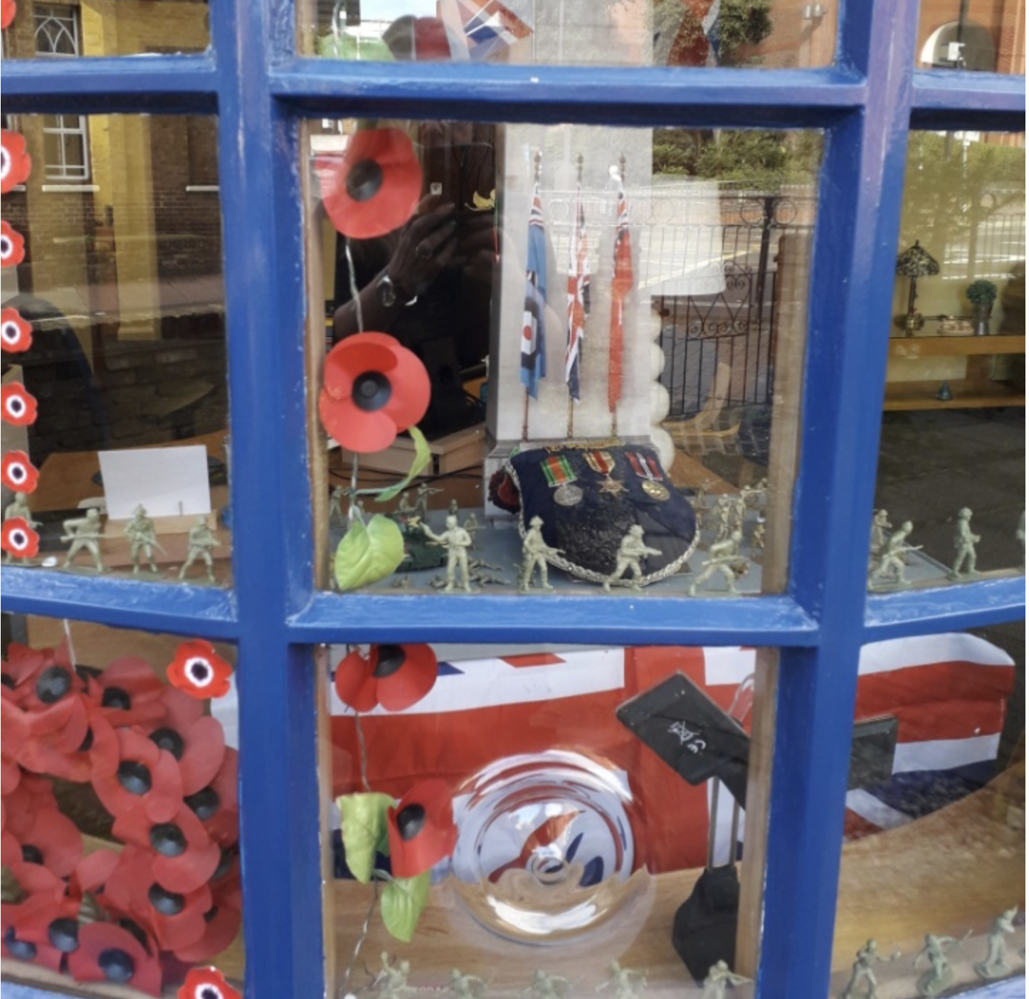 Remembrance Day Window at Lodge Bothers & barton