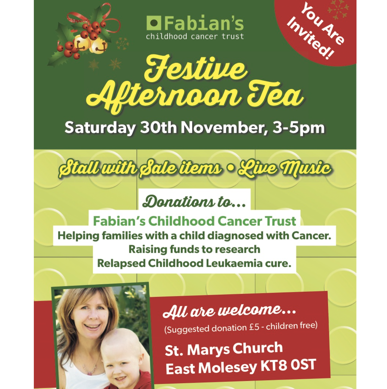 Festive Afternoon Tea at St Mary’s Church Saturday 30th November