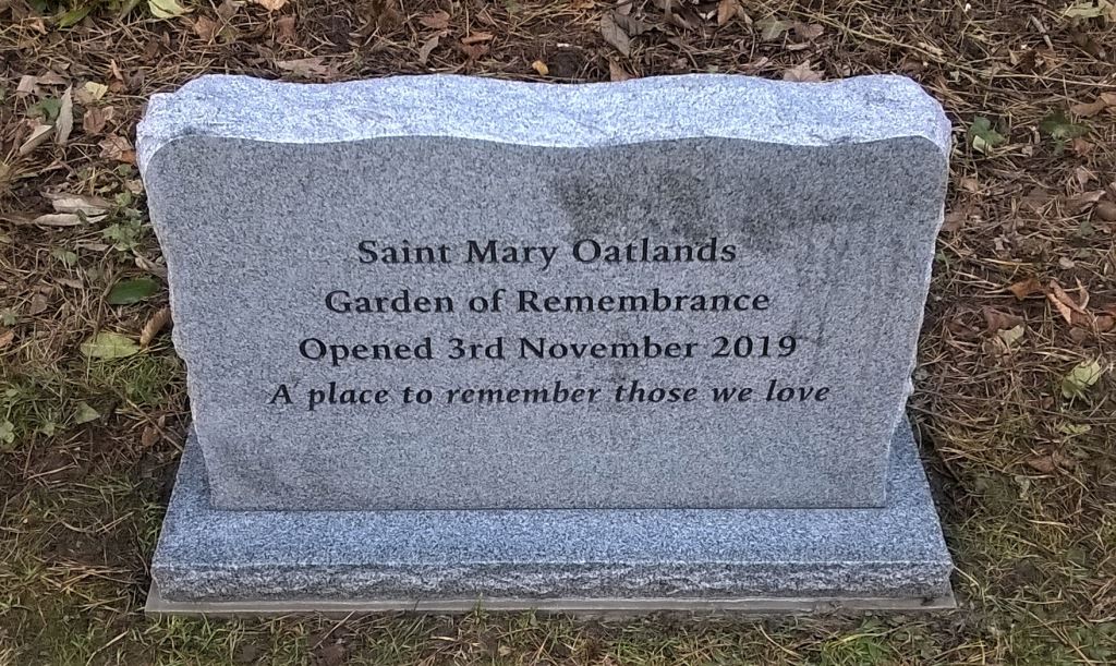 Commemorative Stone Donated by Lodge Brothers to St Mary Oatlands Garden of Remembrance