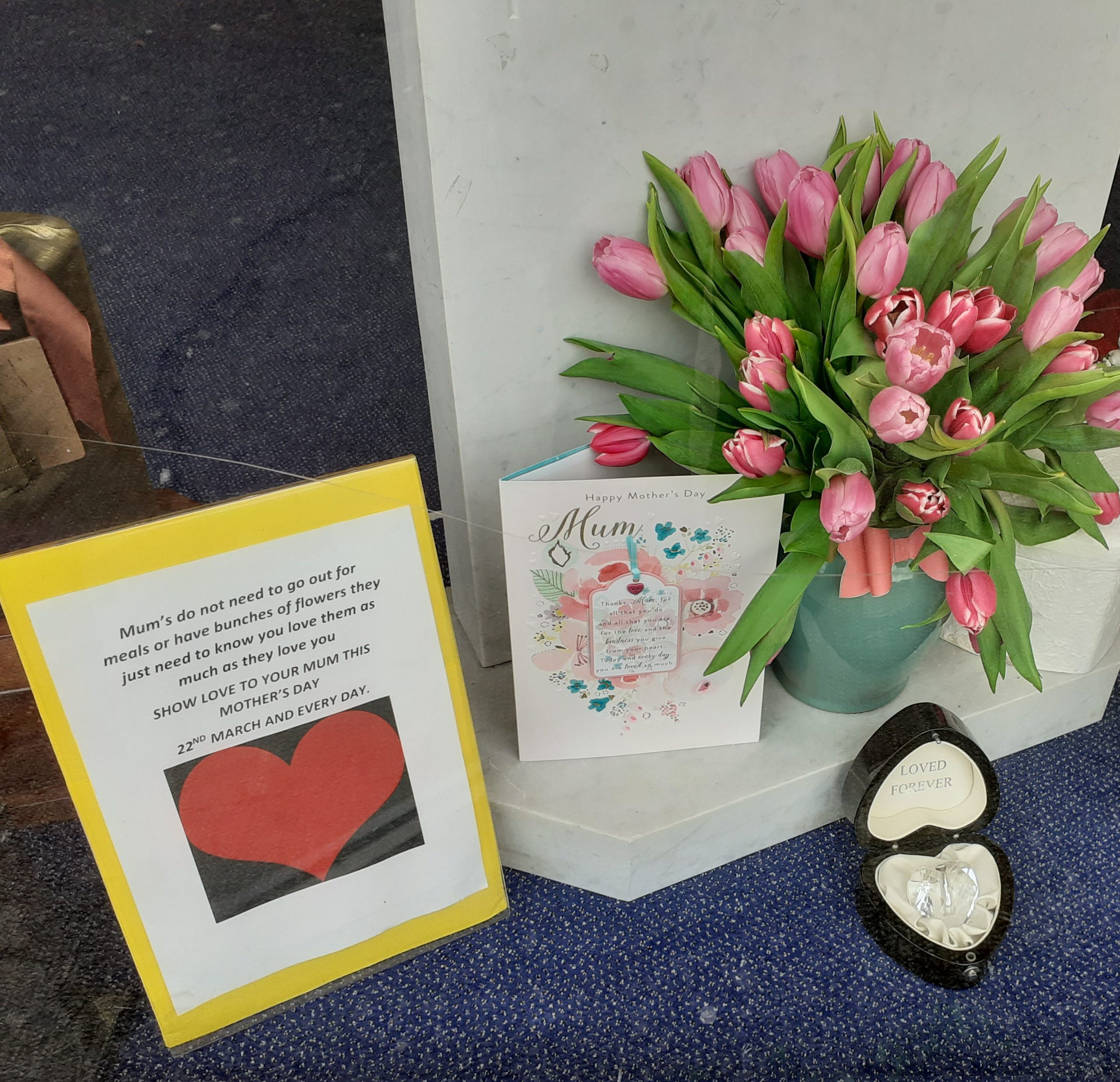 Mothers Day Display at Hanworth Branch