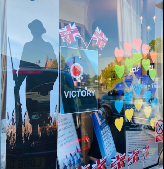 VE Day Display At Lodge Brothers & Boutell