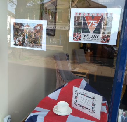 VE Day Display at Molesey Branch