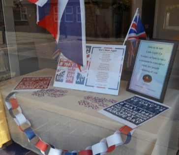 Cobham Branch’s Patriotic Window Display for VE Day