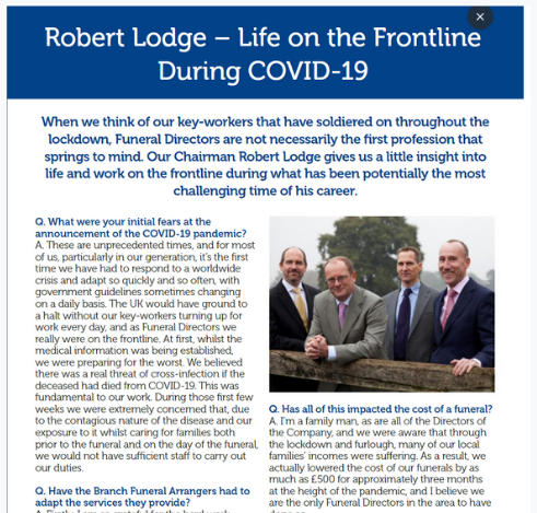 Robert Lodge – Life on the Frontline During COVID-19